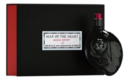 Map Of The Heart Black Heart